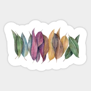 Colorful leaves Sticker